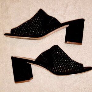 RESTRICTED (Brand) Faux Suede Heeled Sandals (Size 7.5)